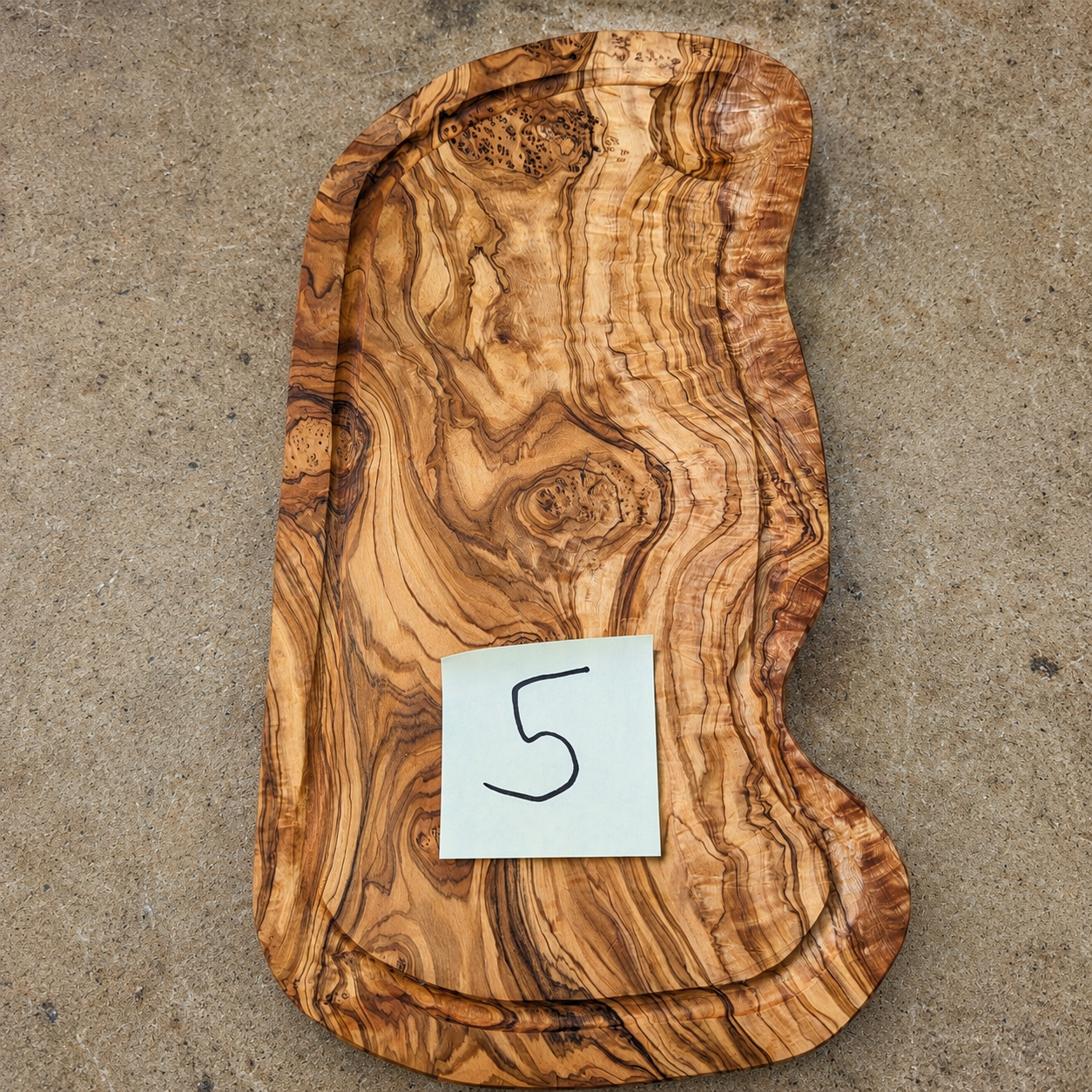 Solid Olive Wood Serving Board incl. Care Oil