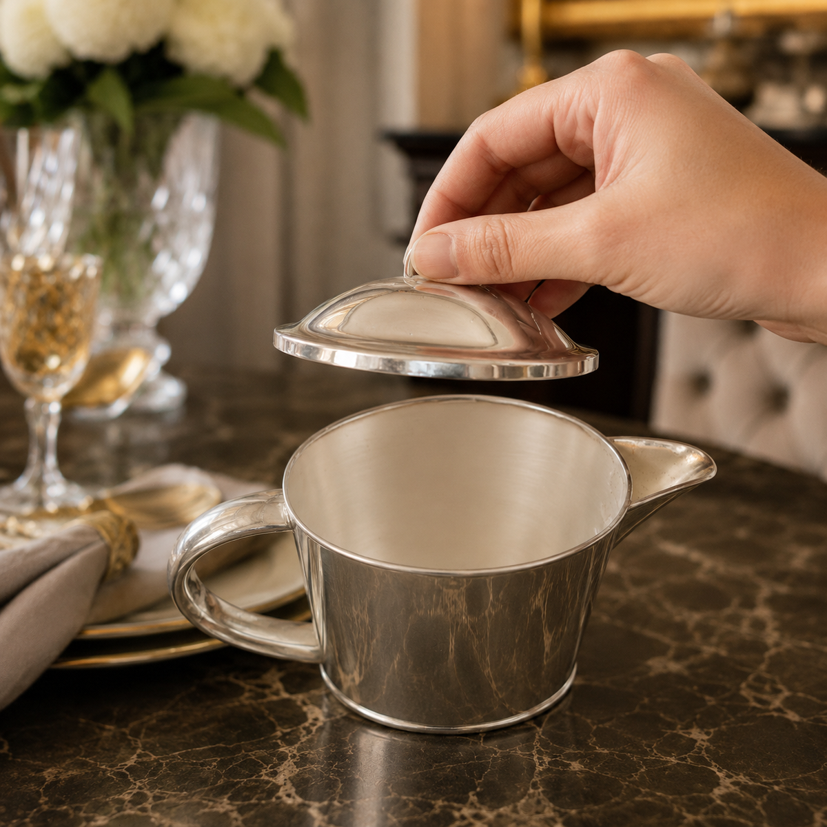 Tea & Coffee Pot – 90 g Silver Plated | Noble European Elegance