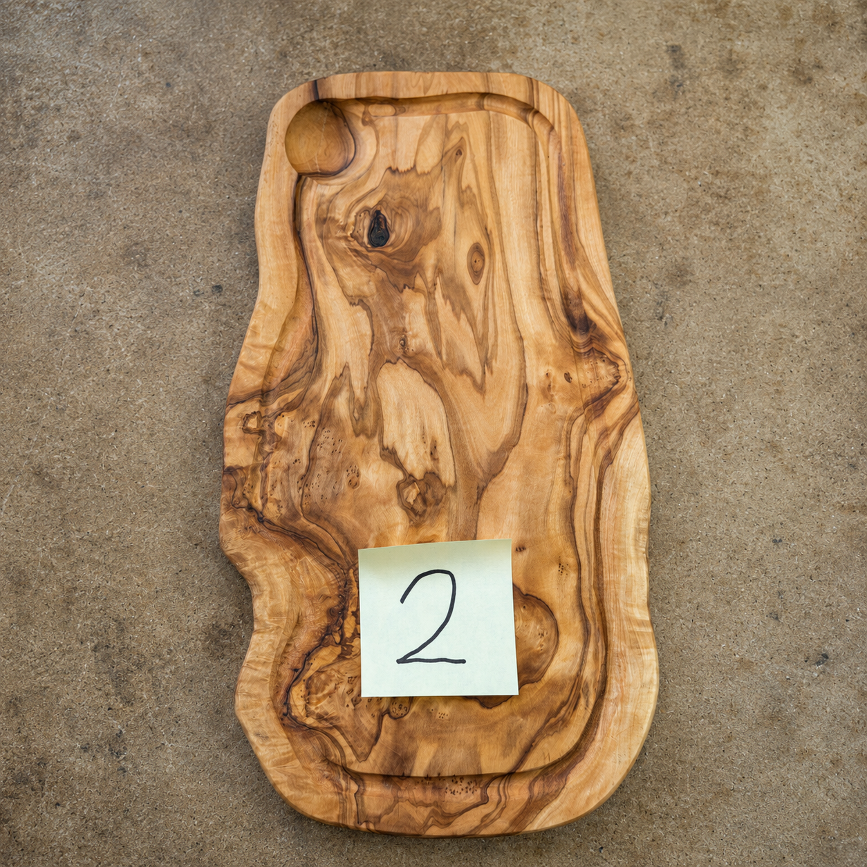 Solid Olive Wood Serving Board incl. Care Oil