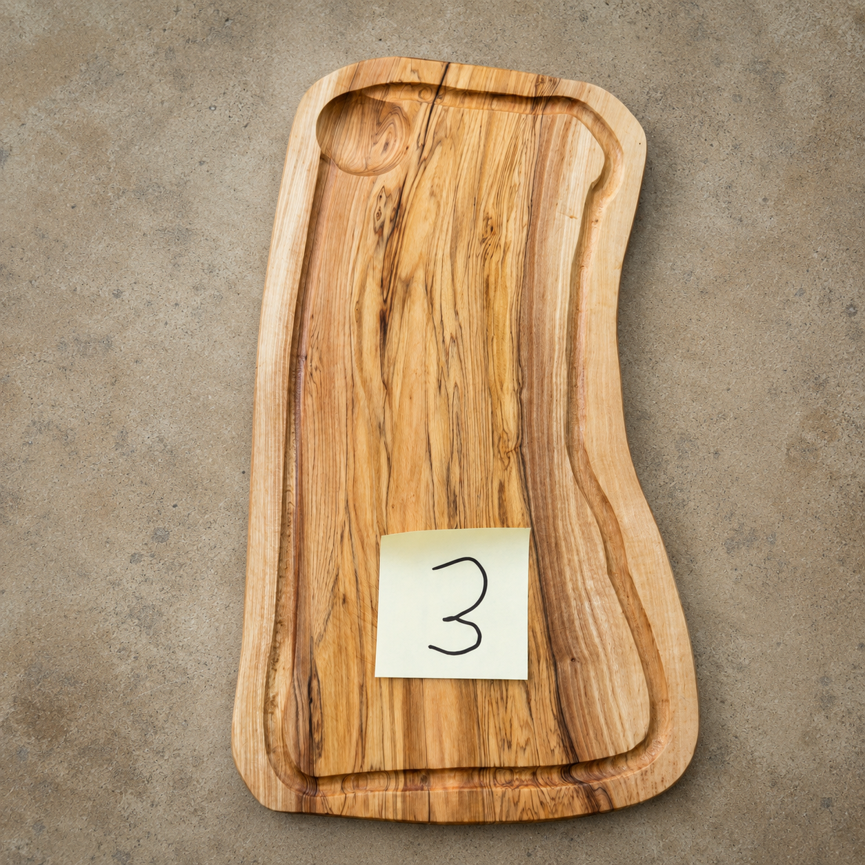 Solid Olive Wood Serving Board incl. Care Oil