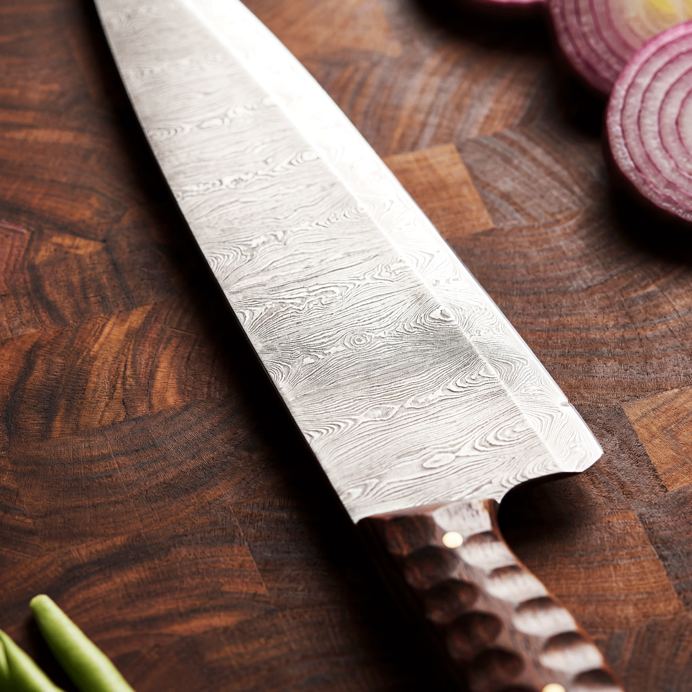 Pepper-18 – Damascus Chef Knife with Rosewood Handle