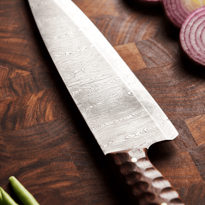 Pepper-18 – Damascus Chef Knife with Rosewood Handle