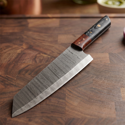 Cardamom-18 – Damascus Chef Knife with Pakkawood Handle